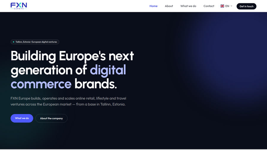 FXN Europe website screenshot