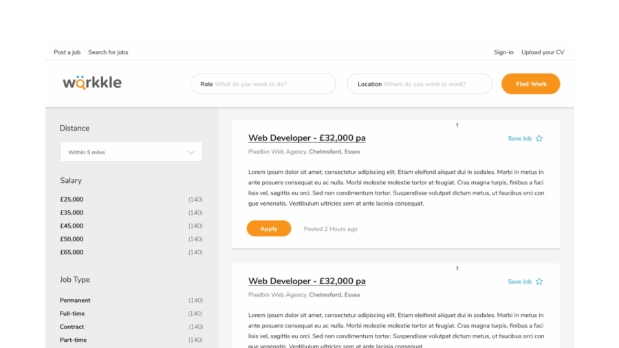 Workkle project screenshot